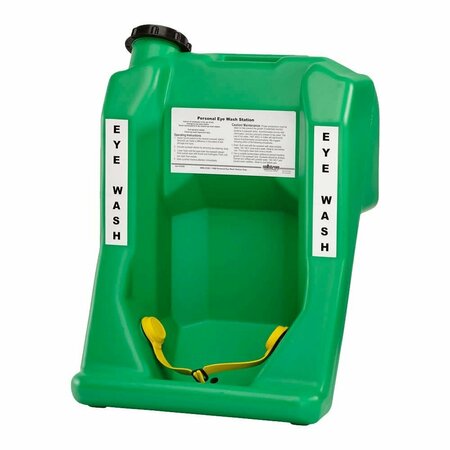 Sellstrom Gravity-Flow Portable Eye Wash, 6 Gal. Tank, Wall or Counter, Green S90306